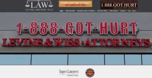 Lawyer's website advertising vanity phone number